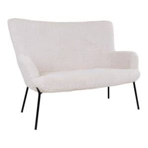 Daily sofa i kunstig lammeskind - Hvid/sort fra House Nordic