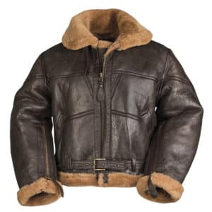 Britisk RAF Bomberjakke i lammeskind - S